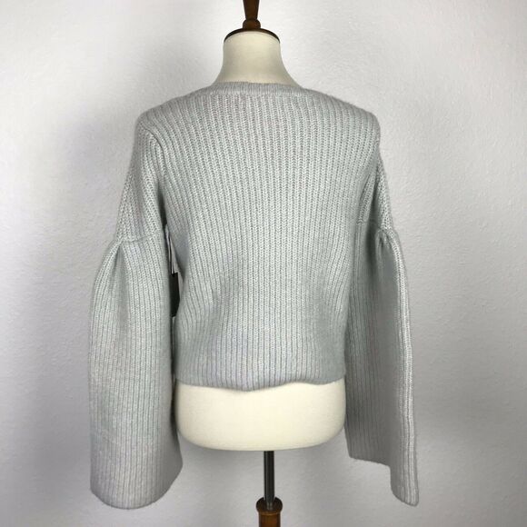 Lovers + Friends Pullover Maxine Crop Wide Sleeve Ribbed Sweater - Picture 8 of 12